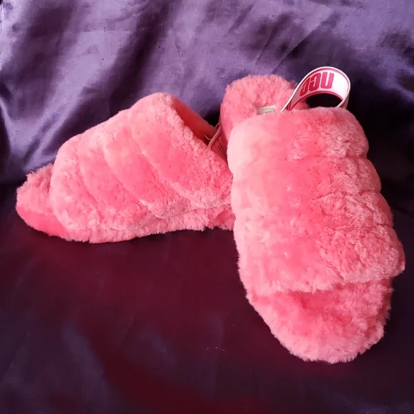 UGG Shoes Nwob Ugg Womens Fluff Yeah Slide Slipper In Neon